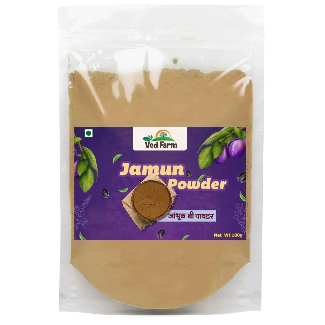 VedFarm Jamun Seed Powder 100g | Naturally Processed